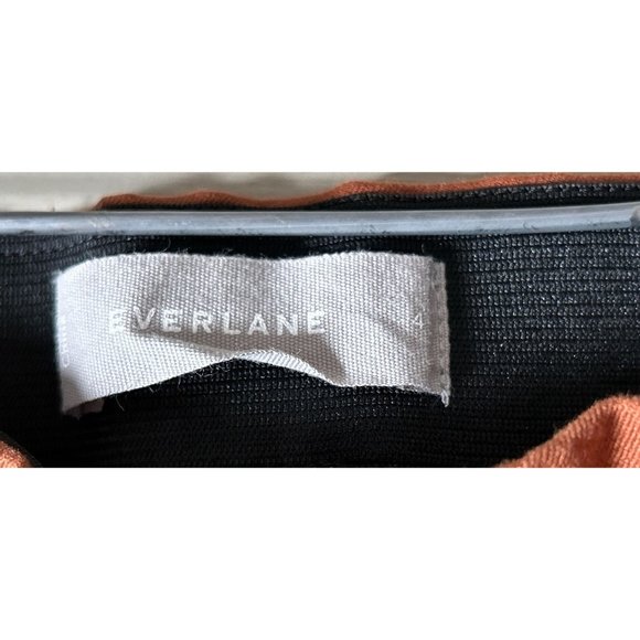 EVERLANE Size 4 Pants Cotton Brown Brick Color Zipper Tapered Leg - Picture 4 of 10